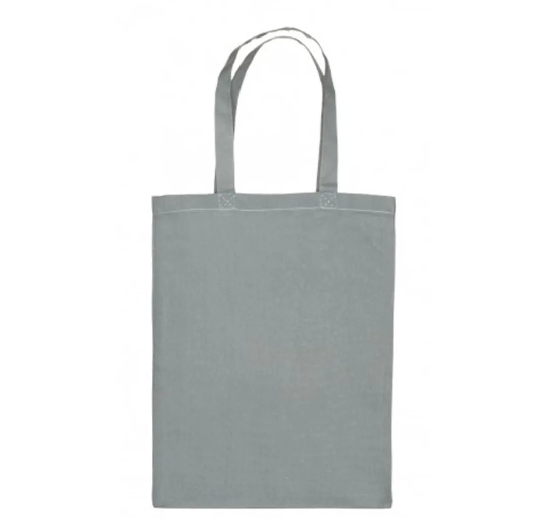 Cool Grey Cotton Baby Shopping Bag